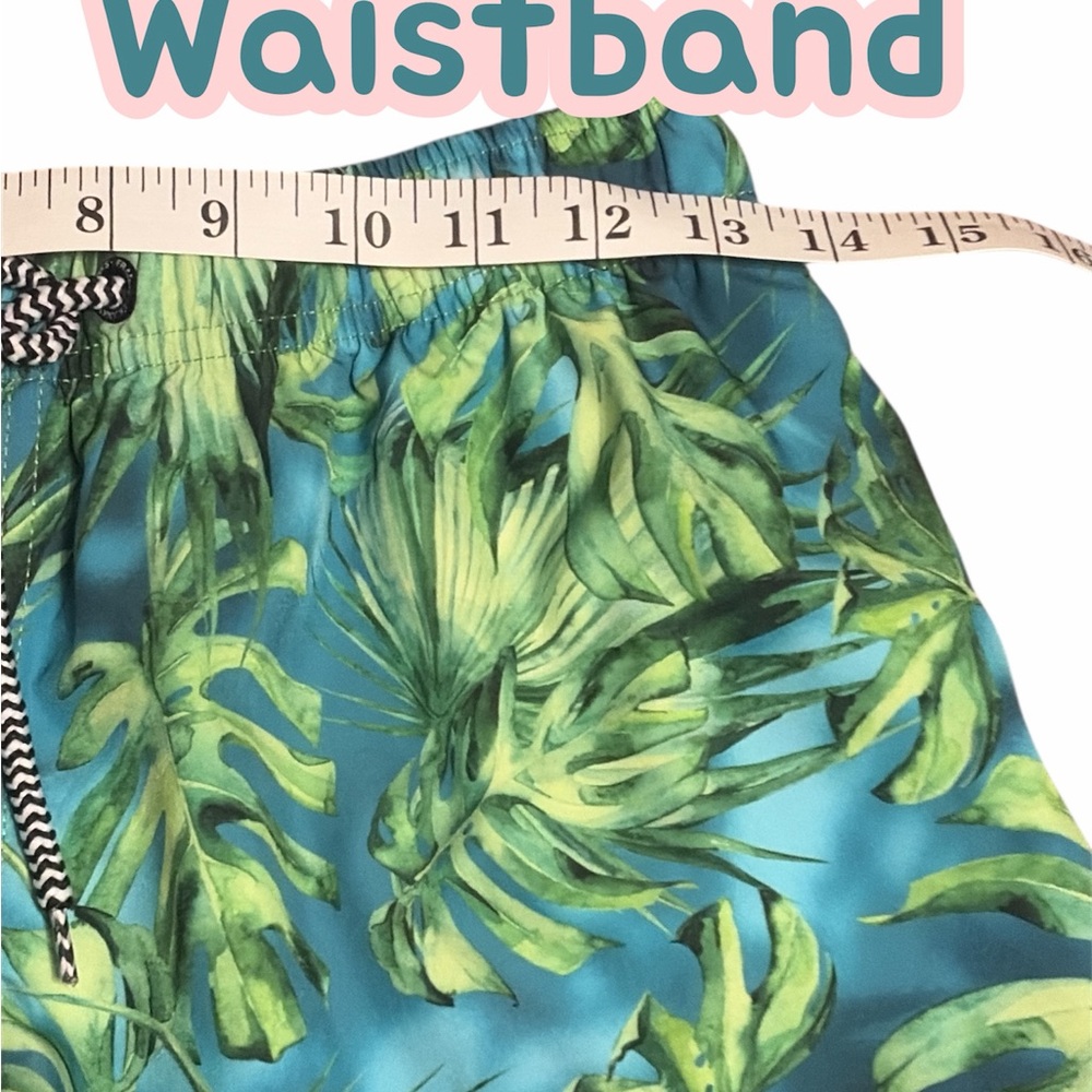 Tropical Leaf Print Women's Athletic Shorts size Small - Picture 3 of 5